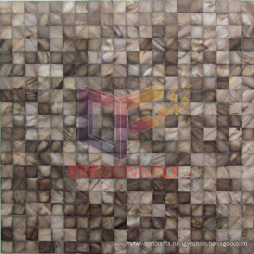 Dyed Brown Color Shell Mother of Pearl Mosaic Tile (CFP136)